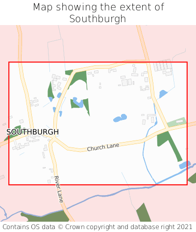 Map showing extent of Southburgh as bounding box
