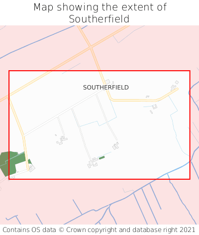 Map showing extent of Southerfield as bounding box