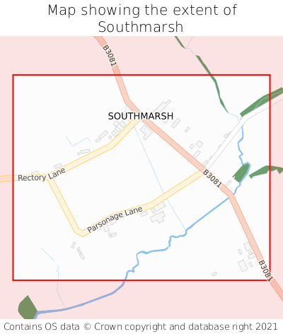 Map showing extent of Southmarsh as bounding box