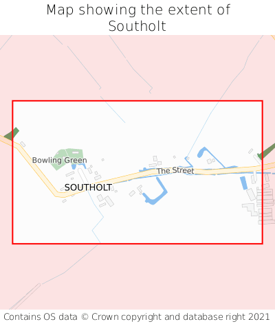 Map showing extent of Southolt as bounding box