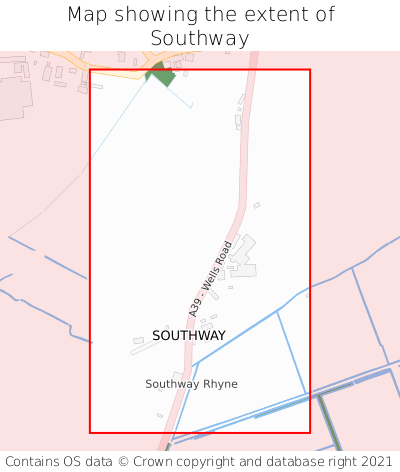 Map showing extent of Southway as bounding box