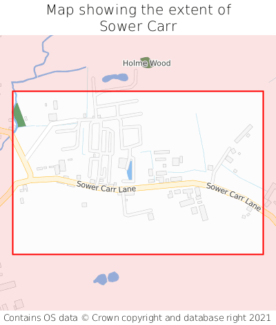 Map showing extent of Sower Carr as bounding box