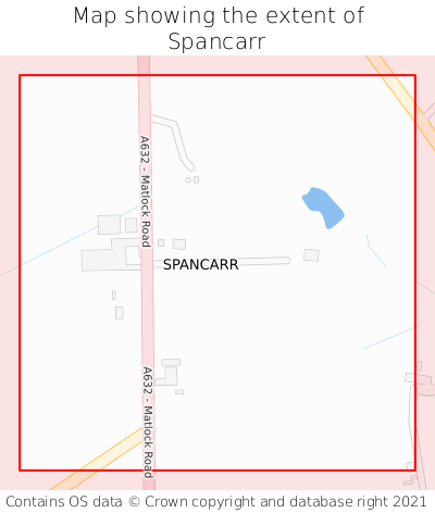 Map showing extent of Spancarr as bounding box