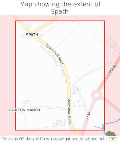 Map showing extent of Spath as bounding box