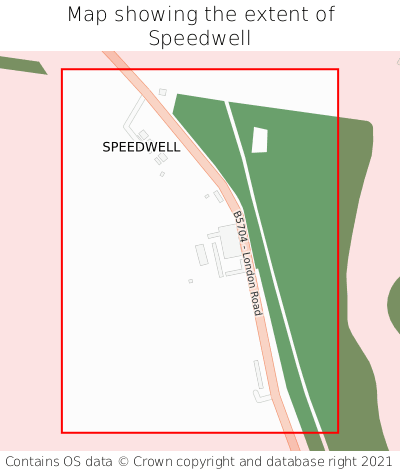 Map showing extent of Speedwell as bounding box