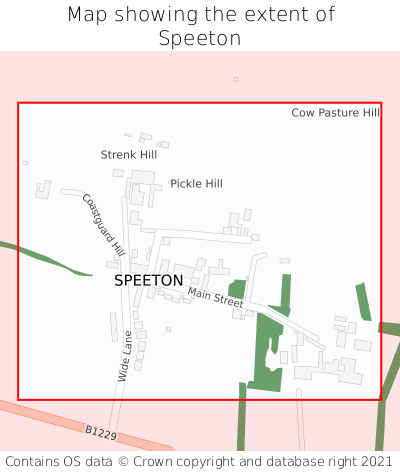 Map showing extent of Speeton as bounding box