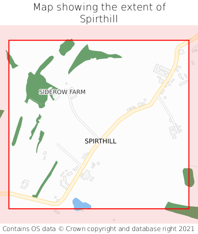 Map showing extent of Spirthill as bounding box