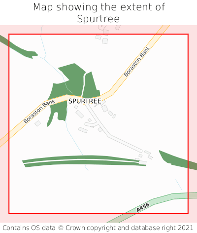 Map showing extent of Spurtree as bounding box