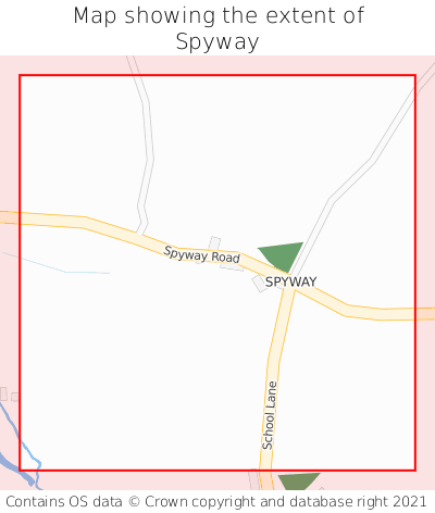 Map showing extent of Spyway as bounding box