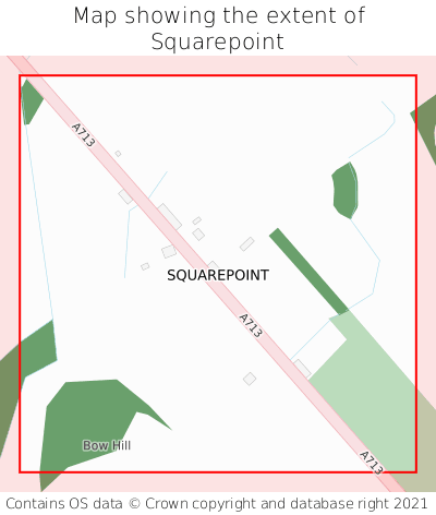 Map showing extent of Squarepoint as bounding box