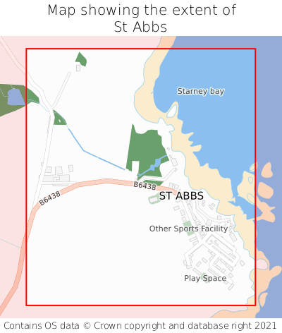 Map showing extent of St Abbs as bounding box