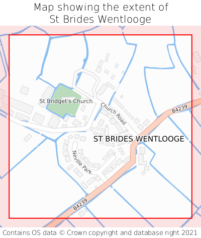 Map showing extent of St Brides Wentlooge as bounding box