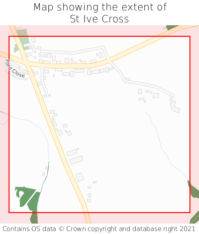 Map showing extent of St Ive Cross as bounding box