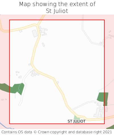 Map showing extent of St Juliot as bounding box