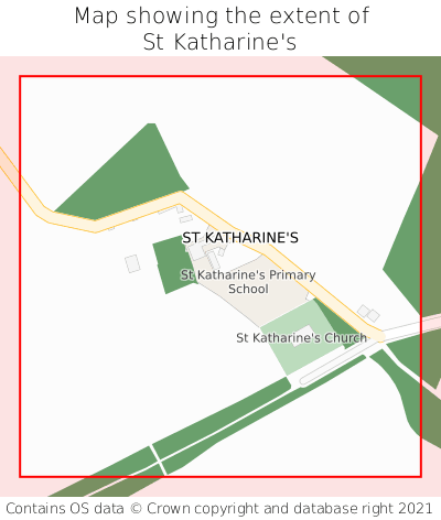 Map showing extent of St Katharine's as bounding box