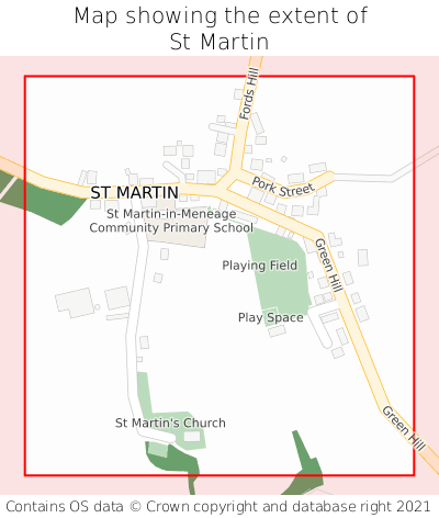 Map showing extent of St Martin as bounding box