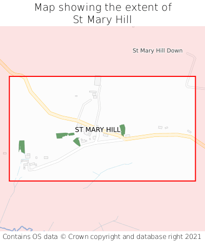 Map showing extent of St Mary Hill as bounding box