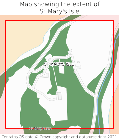 Map showing extent of St Mary's Isle as bounding box