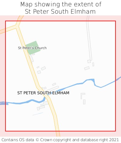 Map showing extent of St Peter South Elmham as bounding box