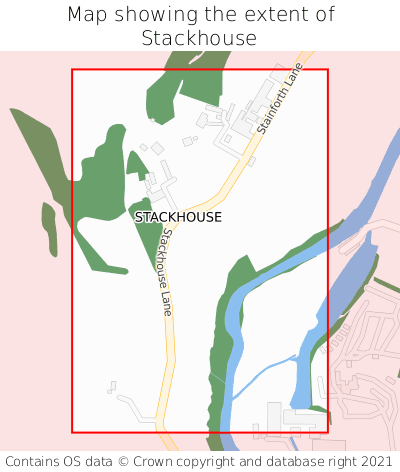 Map showing extent of Stackhouse as bounding box