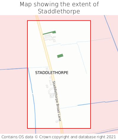 Map showing extent of Staddlethorpe as bounding box