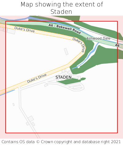 Map showing extent of Staden as bounding box