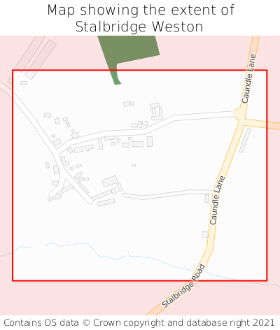 Map showing extent of Stalbridge Weston as bounding box