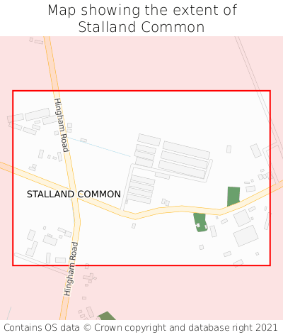 Map showing extent of Stalland Common as bounding box