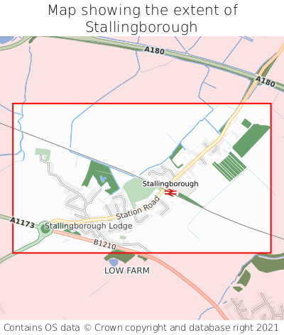 Map showing extent of Stallingborough as bounding box