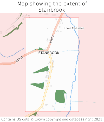 Map showing extent of Stanbrook as bounding box