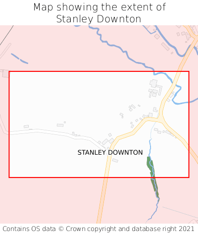Map showing extent of Stanley Downton as bounding box