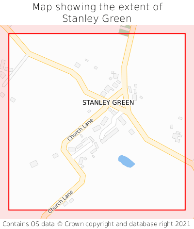 Map showing extent of Stanley Green as bounding box