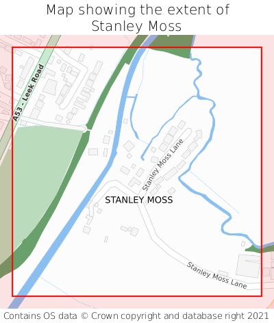 Map showing extent of Stanley Moss as bounding box
