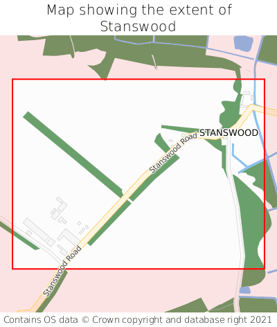 Map showing extent of Stanswood as bounding box