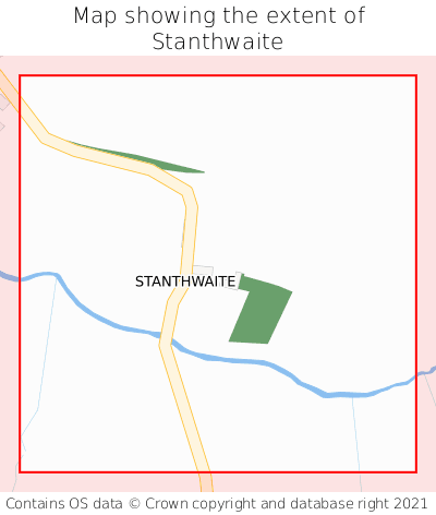Map showing extent of Stanthwaite as bounding box