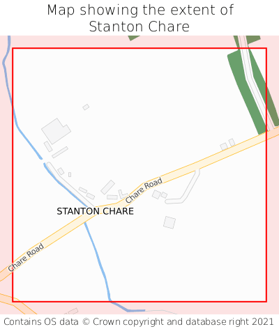 Map showing extent of Stanton Chare as bounding box