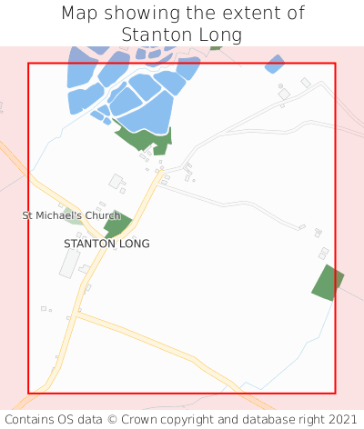 Map showing extent of Stanton Long as bounding box