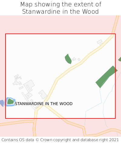 Map showing extent of Stanwardine in the Wood as bounding box