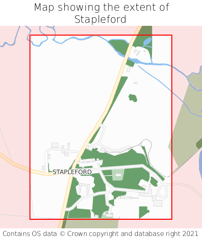 Map showing extent of Stapleford as bounding box