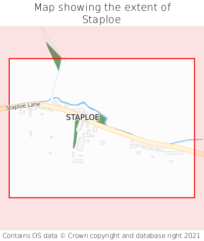 Map showing extent of Staploe as bounding box