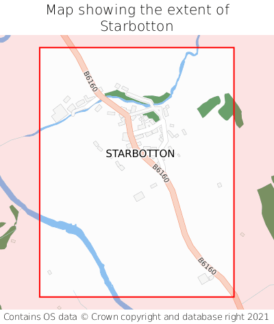 Map showing extent of Starbotton as bounding box