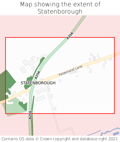 Map showing extent of Statenborough as bounding box