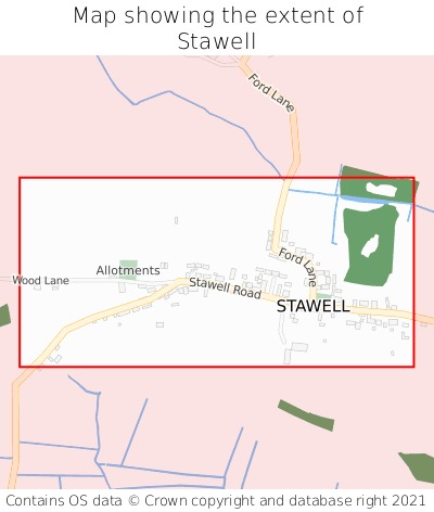 Map showing extent of Stawell as bounding box