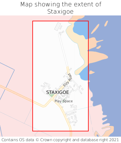 Map showing extent of Staxigoe as bounding box