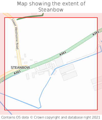 Map showing extent of Steanbow as bounding box