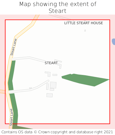 Map showing extent of Steart as bounding box
