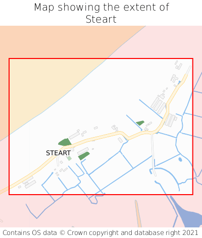 Map showing extent of Steart as bounding box