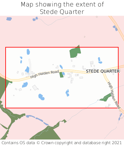 Map showing extent of Stede Quarter as bounding box