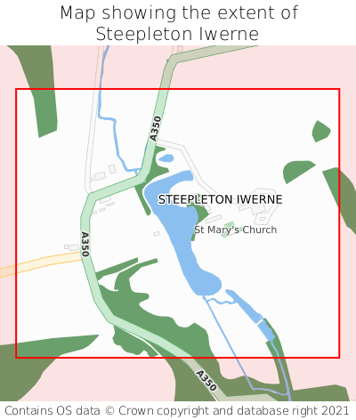 Map showing extent of Steepleton Iwerne as bounding box