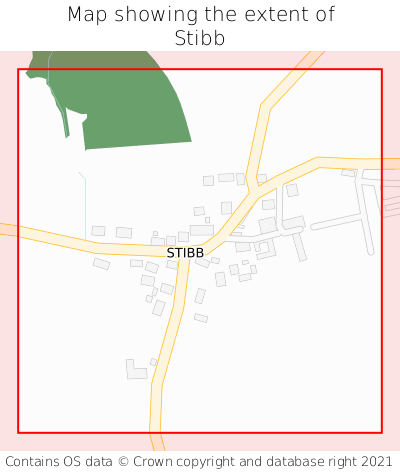 Map showing extent of Stibb as bounding box